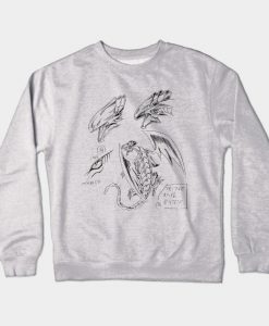 dragon sketches Crewneck Sweatshirt