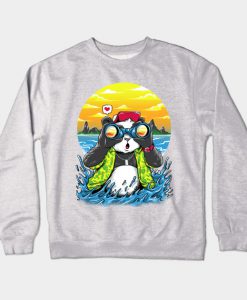 summer panda Crewneck Sweatshirt