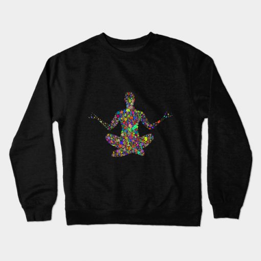 yoga design helty life design love this design brand new Crewneck Sweatshirt