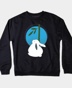A rabbit and bamboo Crewneck Sweatshirt