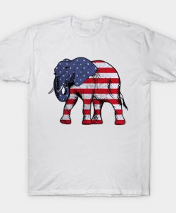 Abstract Elephant Design T-Shirt