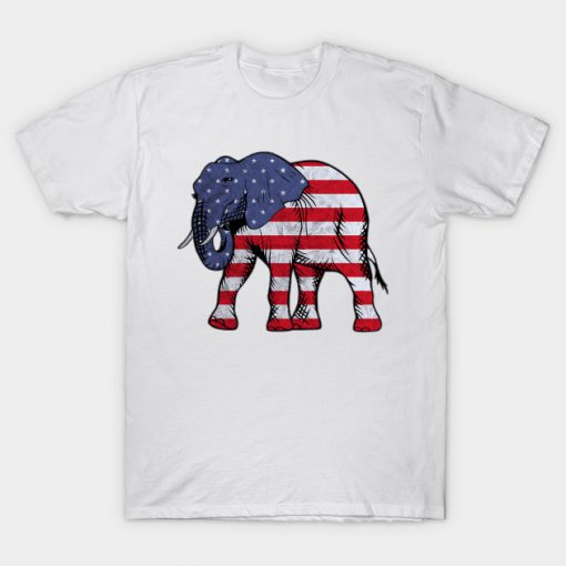 Abstract Elephant Design T-Shirt