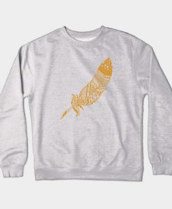 Abstract Tribal Leaf Design Crewneck Sweatshirt