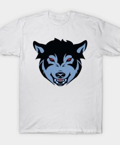 Abstract Wolf Design T-Shirt