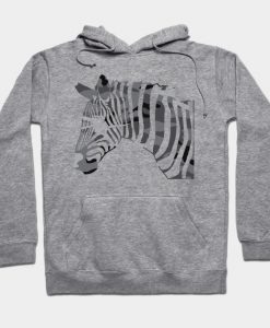 Abstract Zebra Design Hoodie