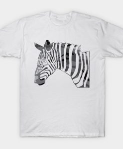 Abstract Zebra Design T-Shirt