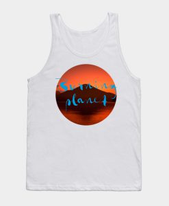 BURNING PLANET (blue) Tank Top