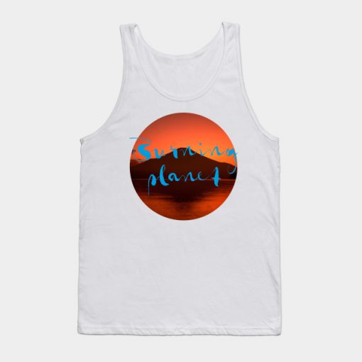 BURNING PLANET (blue) Tank Top