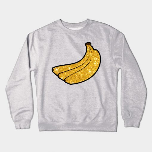 Bananas Gold Fruit (Glitter Style) Crewneck Sweatshirt