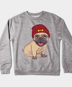 Beanie pug Crewneck Sweatshirt