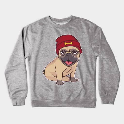 Beanie pug Crewneck Sweatshirt