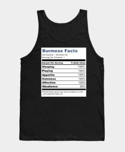 Burmese Cat Facts Tank Top