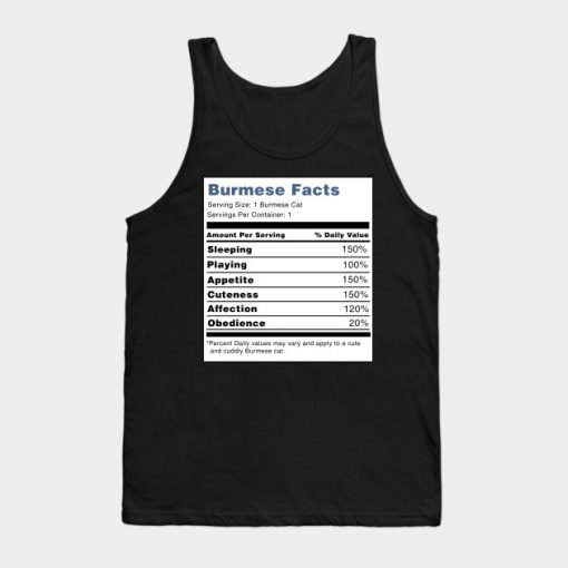 Burmese Cat Facts Tank Top