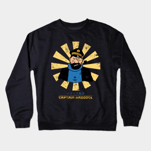 Captain Haddock Retro Japanese Tintin Crewneck Sweatshirt