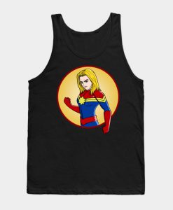 Captain Marvel comics design Tank Top