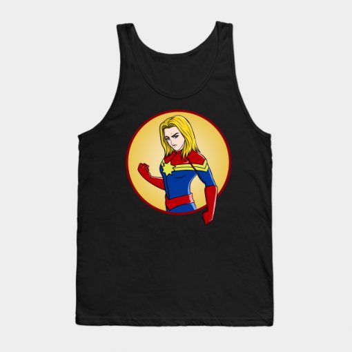 Captain Marvel comics design Tank Top