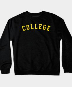 College Block Letter Crewneck Sweatshirt