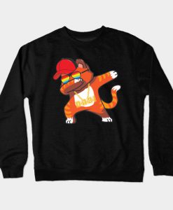 Dabbing Cat Crewneck Sweatshirt