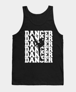 Dancer Dance Team Silhouette Ballet Pointe Jazz Lyrical Tank Top