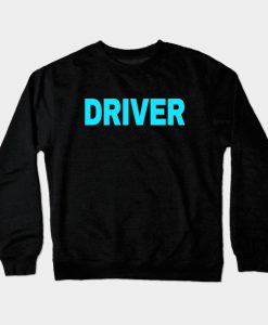 Driver Light Blue Text Crewneck Sweatshirt