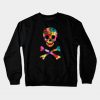 Flower Skull and Crossbones Crewneck Sweatshirt