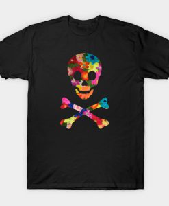 Flower Skull and Crossbones T-Shirt