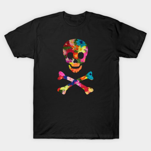 Flower Skull and Crossbones T-Shirt