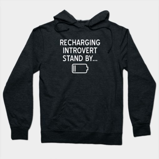 Funny Recharging Introvert Stand By Hoodie