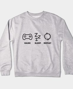 Game Sleep Repeat Crewneck Sweatshirt