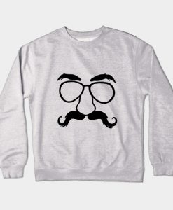 Glasses and mustache Crewneck Sweatshirt