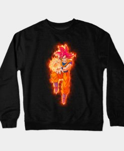 Goku Super Saiyan God Crewneck Sweatshirt