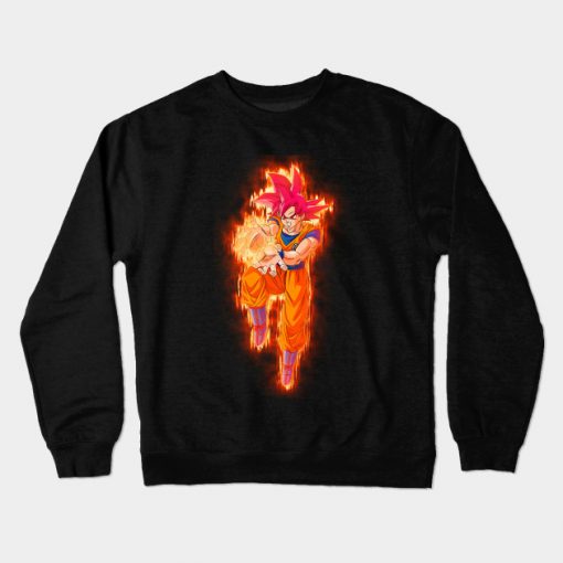 Goku Super Saiyan God Crewneck Sweatshirt