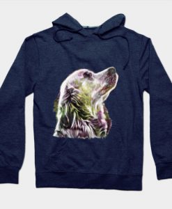 Great Dog Watercolor Painting Dog Art Hoodie