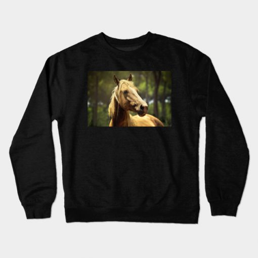 Horse in Sun Spot Crewneck Sweatshirt