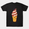 Ice cream Sundae Retro Vintage Grunge T-Shirt