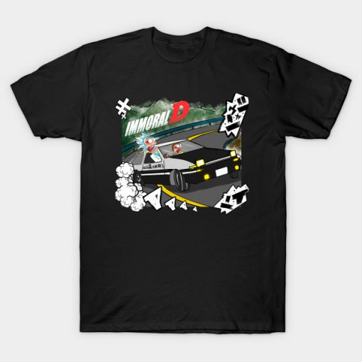 Initial D goes Rick Morty Drift T-Shirt