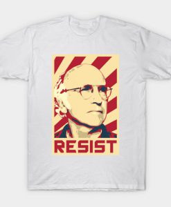 Larry David Resist Retro Propaganda T-Shirt