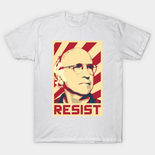 Larry David Resist Retro Propaganda T-Shirt