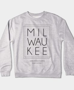 Milwaukee City Typography Crewneck Sweatshirt