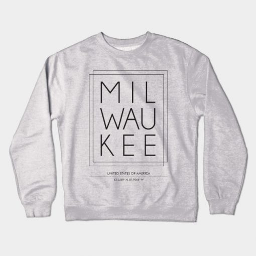 Milwaukee City Typography Crewneck Sweatshirt