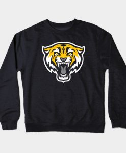 Modern Tiger Mascot Sports Logo - Yellow Crewneck Sweatshirt