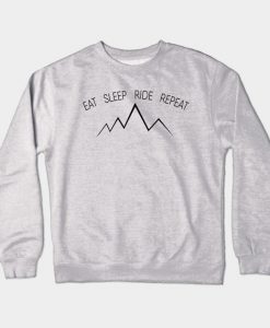 Nature Mountains Snowboard Ski Minimal Gift Hiking Crewneck Sweatshirt