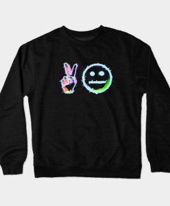 Peace with Straight Face Crewneck Sweatshirt