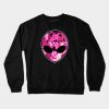 Pink Paint Splatter Alien Head Crewneck Sweatshirt