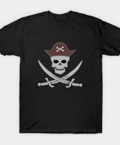 Pirate skull with pirate hat and crossed swords T-Shirt