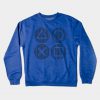 PlayStation Logo Icons Controller Buttons Crewneck Sweatshirt