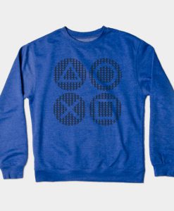 PlayStation Logo Icons Controller Buttons Crewneck Sweatshirt