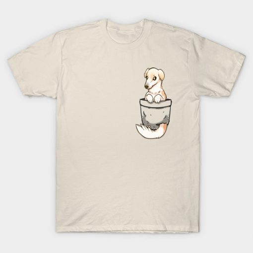 Pocket Cute Borzoi Dog T-Shirt