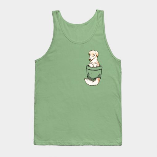 Pocket Cute Borzoi Dog Tank Top