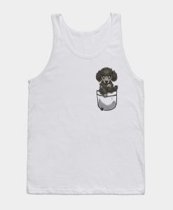 Pocket Cute Poodle Dog Tank Top